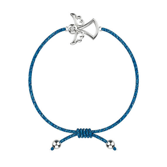 pulsera plata cord&oacute;n angel